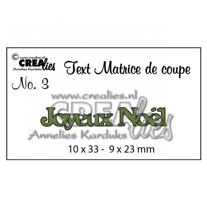 Die/matrice de découpe, Joyeux Noël