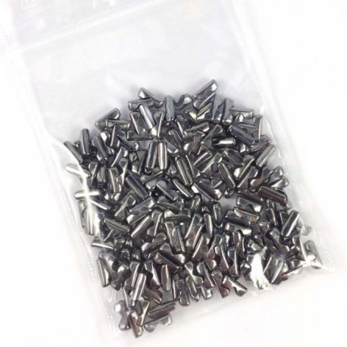 Fermoir pour chaine à billes diam. 2mm, en métal couleur gun métal - à l'unité