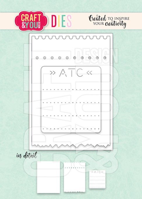 3 Dies/matrices de découpe, ATC Ticket set