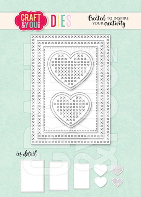 7 Dies/matrices de découpe, ATC Decorative Stiches