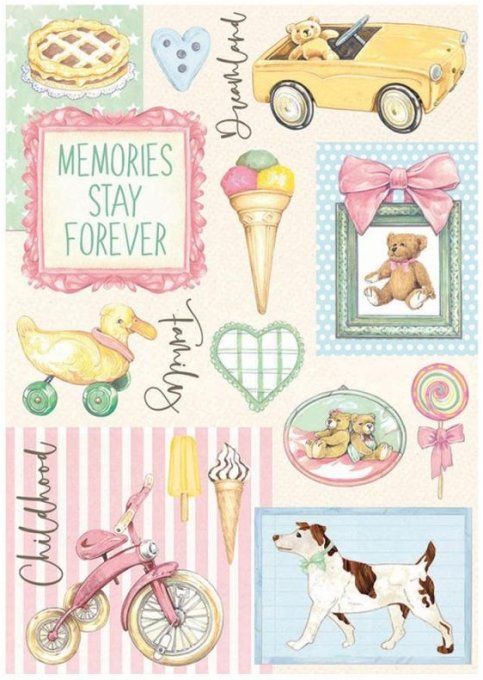 Feuille de riz, Stampéria, Format A4 - Daydream accessories