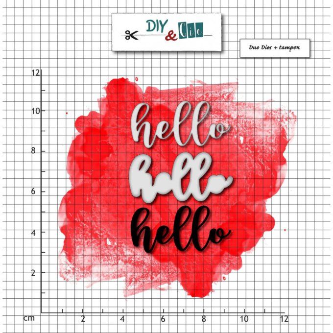 Petit tampons clear + dies - DIY&Cie - Hello