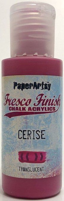 PaperArtsy - Fresco Finish, couleur : Cerise, translucent - 50ml