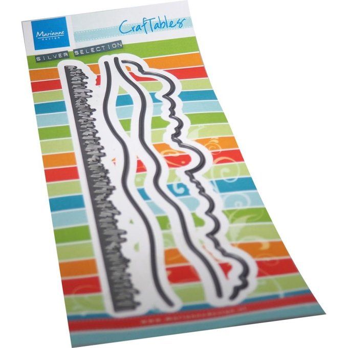 4 dies de bordure, "Horizon, Nuages, Herbes"