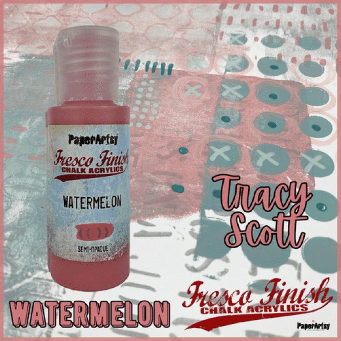 PaperArtsy - Fresco Finish, couleur : Watermelon, semi-opaque - 50ml
