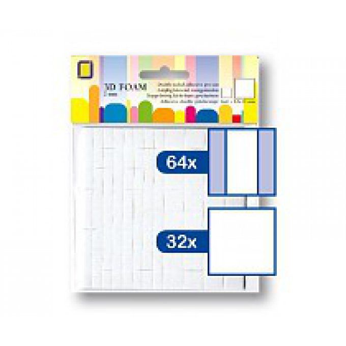 Carrés et rectangles de mousse 3D