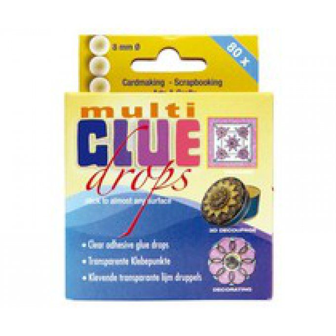 Adhésif, glue drops, 8mm