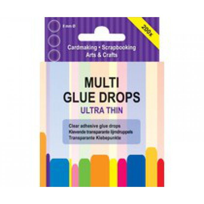 Adhésif, glue drops, 8mm, ultra fin