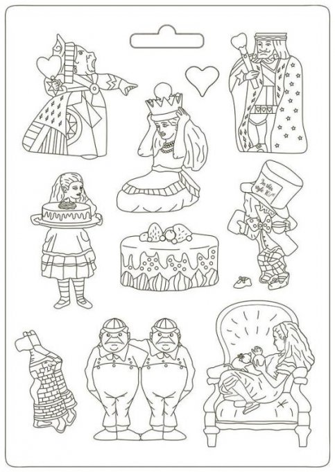 Moule thermoformé, format A4, Alice King