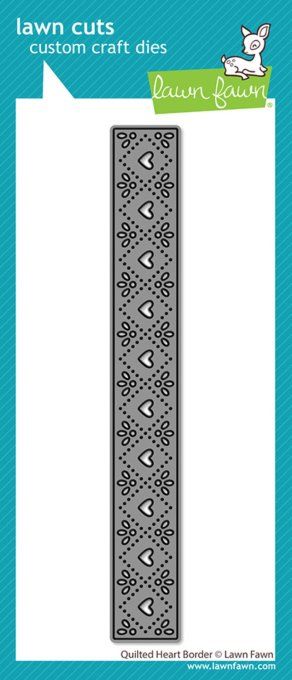 1 Die/matrice de découpe, Lawn Fawn - Quilted heart border