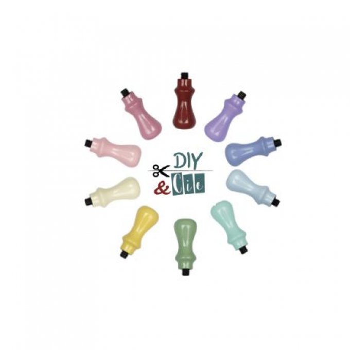 Manche à visser pour cachet en laiton (couleur aléatoire)