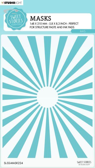 Pochoir/Mask, Studio Light - Rays - dimension : 14.8x21cm environ