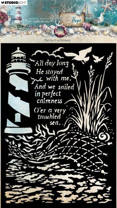 Studio Light - Pochoir, perfect calmness - dimension : 14.8x21cm environ