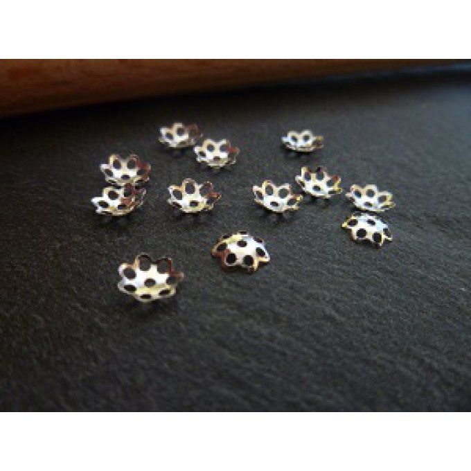 Coupelles "fleur", 6mm, x10