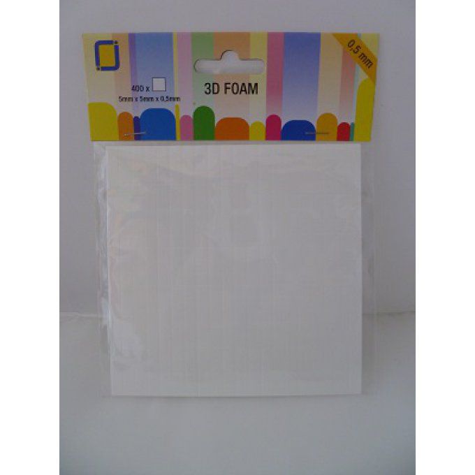 Carrés de mousse 3D 5x5x0.5mm