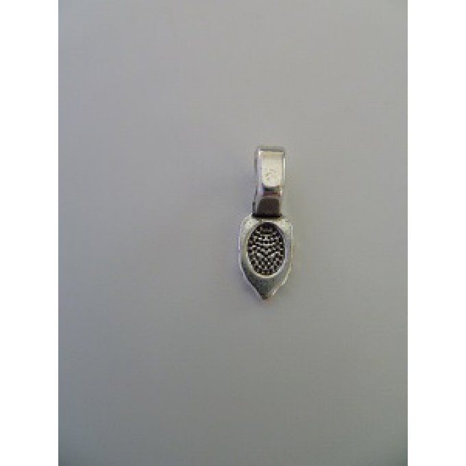 Bélières à coller, 16mm, métal argenté, à l'unité