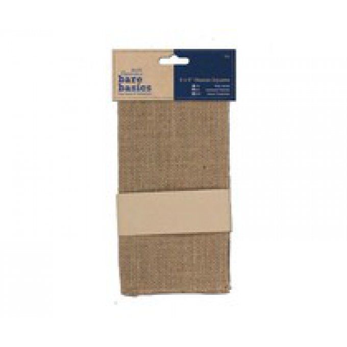 Carrés de toile de jute, 5 carrés de 20cm de côté