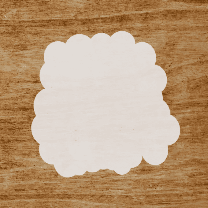 Pochoir/mask - nuages - 14x14cm environ
