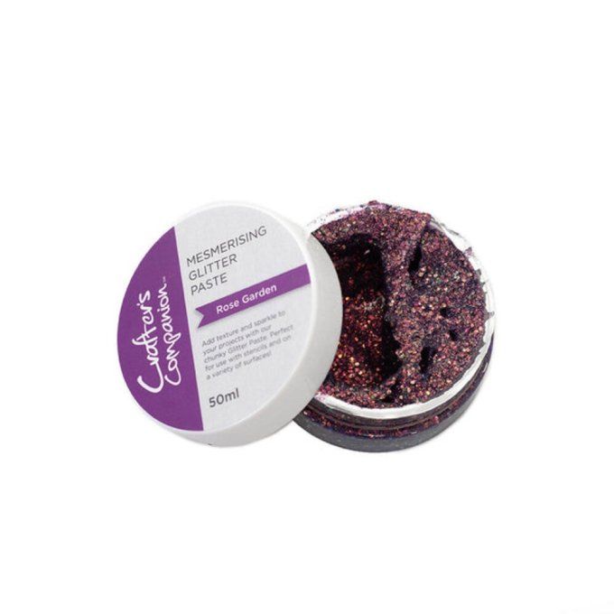 Glitter paste, Crafter's companion, couleur : Rose garden - 50ml