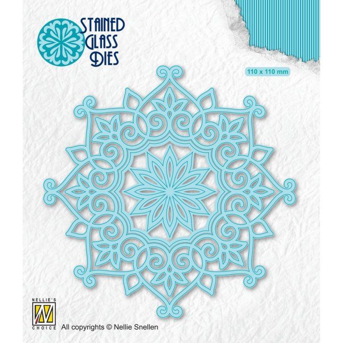 Die, Nellie's choice, mandala, dimension : 11x11cm