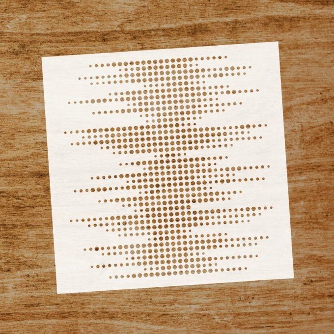 Pochoir/mask - Points - 14.7x14.7cm environ