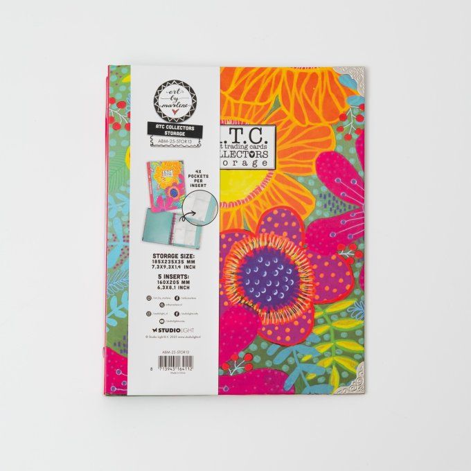 Art by marlène - classeur de rangement pour cartes ATC. Dimension 143 x 210 x 35 mm