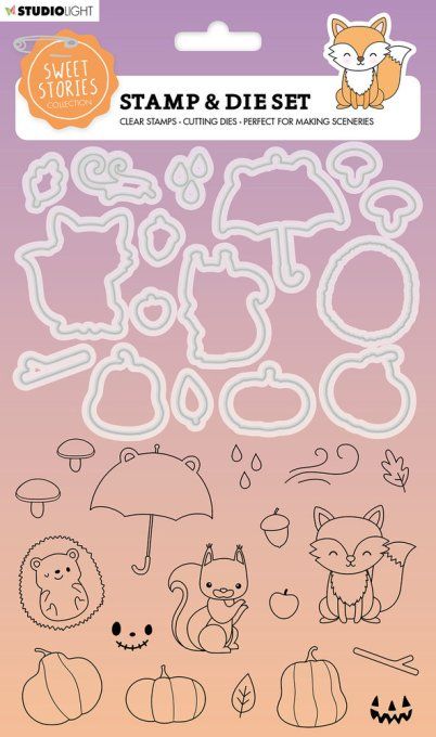 Tampons + dies - Studio Light - Autumn - dimension de la planche : 11x15cm environ