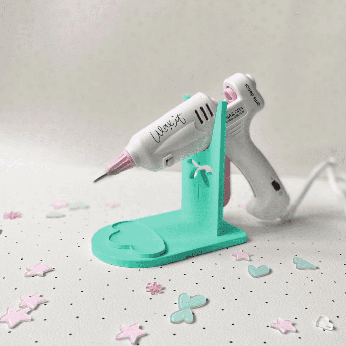 Support pour pistolet à colle, couleur vert turquoise