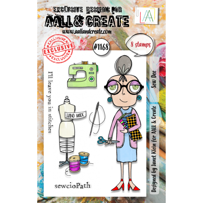 8 Tampons - AALL&Create - Sew Dee - dim. de la planche : 7.5x10cm environ