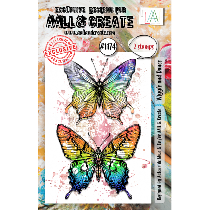2 Tampons - AALL&Create - Wiggle & Dance - dim. de la planche : 7.5x10cm environ