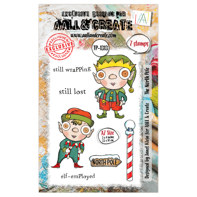 7 Petits Tampons - AALL&Create - The North Pole - dim. de la planche : 7.5x10cm environ