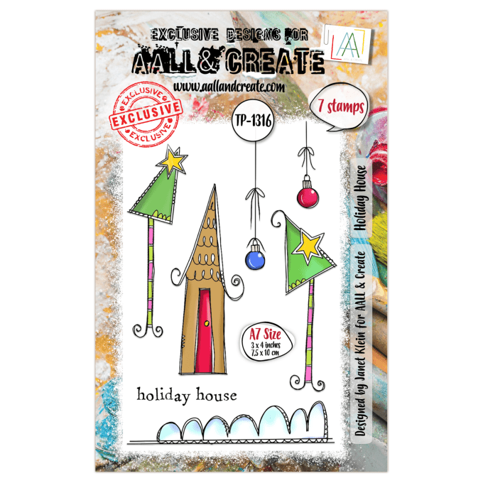 7 Petits Tampons - AALL&Create - Holiday house - dim. de la planche : 7.5x10cm environ