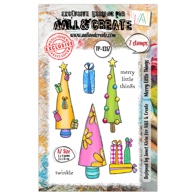 7 Petits Tampons - AALL&Create - Merry little things - dim. de la planche : 7.5x10cm environ