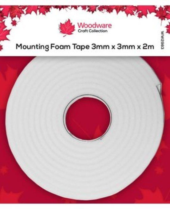 Rouleau de 2m de mousse autocollantes, épaisseur 3mm et largeur 3mm