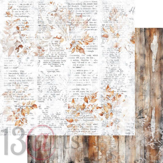 Ensemble de 8 feuilles, 30x30cm, Collection : Paint your life, 13@rts - Motif recto verso  - 250g