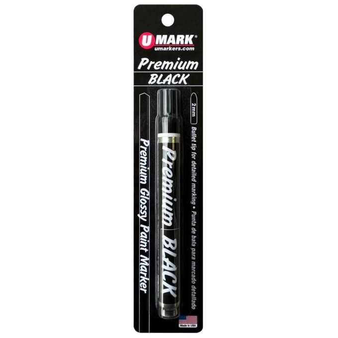 Premium glossy paint marker, noir - mine 2mm