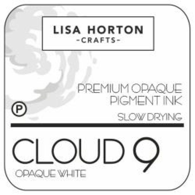 Lisa Horton Craft, cloud 9 - pad encre - Pigment ink - couleur opaque white, grand pad