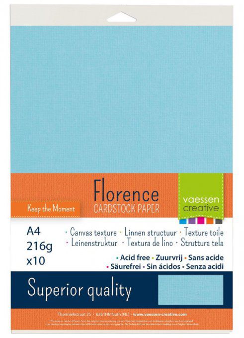 Florence • Papier Cartonné Lisse A4 21X29.7 cm Mauve X 10