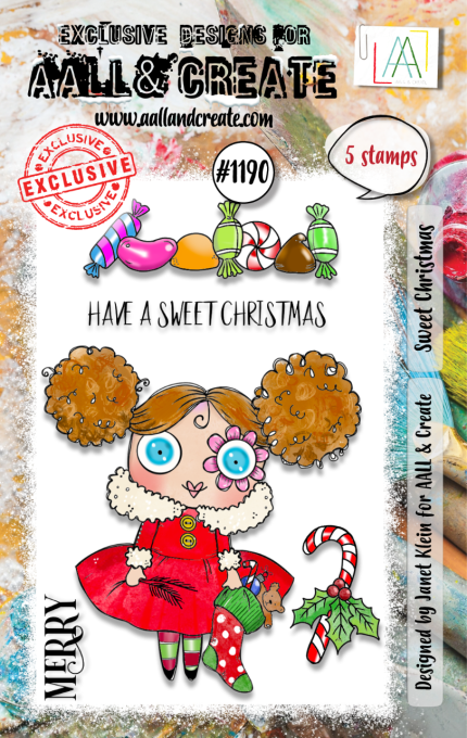 5 Tampons - AALL&Create - Sweet christmas - dim. de la planche : 7.5x10cm environ