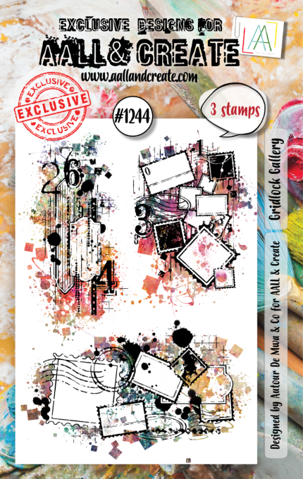 3 Petits Tampons - AALL&Create - Gridlock Gallery - dim. de la planche : 7.5x10cm env. 