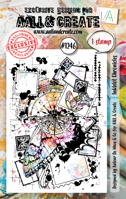 1 Tampon - AALL&Create - Inkblot chronicles - dim. de la planche : 7.5x10cm env.