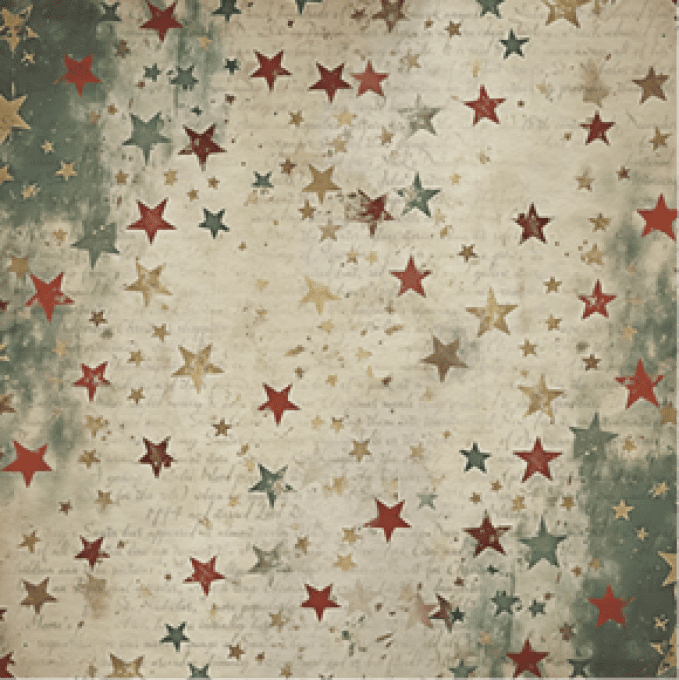 Ensemble de 12 feuilles motif recto verso, 30x30 - Xmas Fantasy, basic - BellaLuna crafts - 190gsm