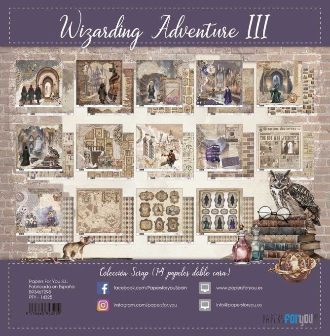 Collection Wizarding adventure III, PapersForYou, 30x32cm - 14 pages - 180gsm