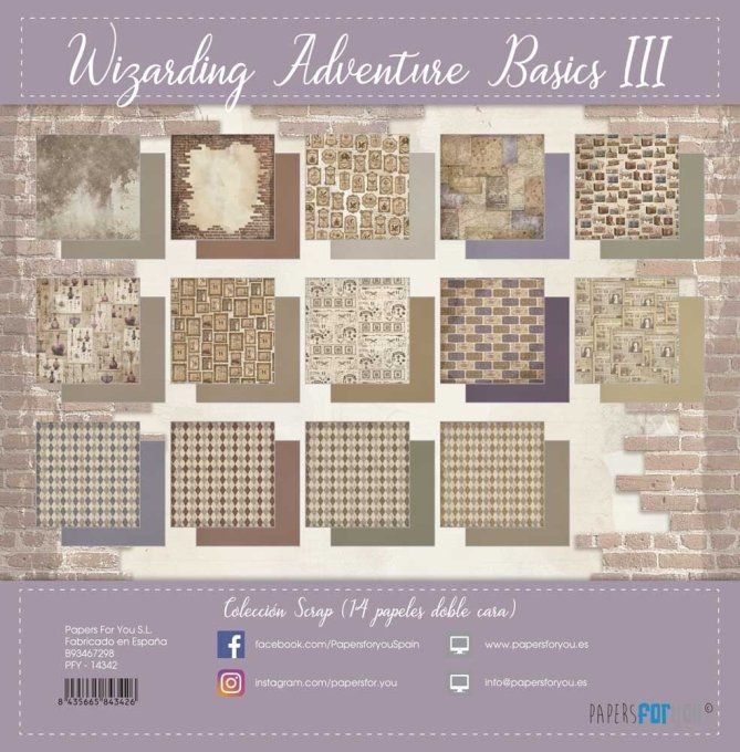 Collection Wizarding adventure III, basic, PapersForYou, 30x32cm - 14 pages