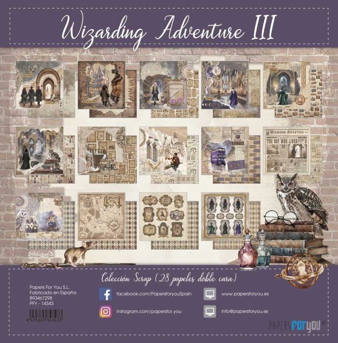 Collection Wizarding adventure III, PapersForYou, 20x20cm - 28 pages