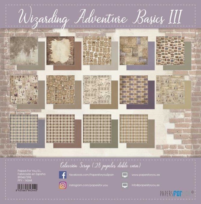 Collection Wizarding adventure III, basic, PapersForYou, 20x20cm - 28 pages