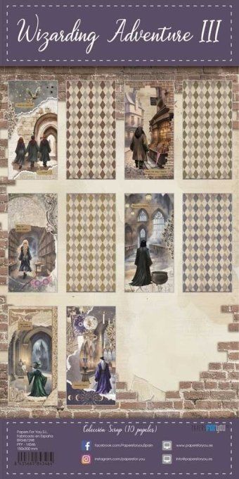 Collection Wizarding adventure III, PapersForYou, 15x30cm - 10 pages, 180gsm 