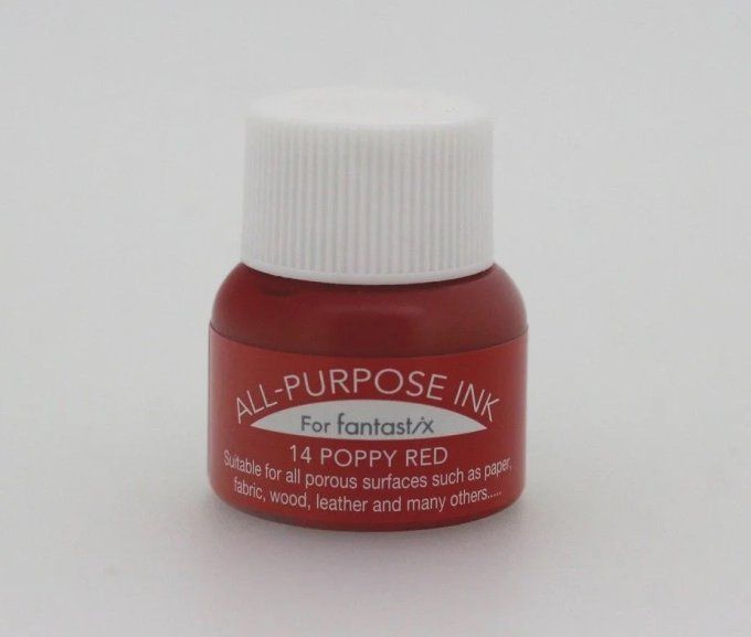 Tsukineko, Flacon d'encre All-Purpose, 15ml - Couleur : Poppy red