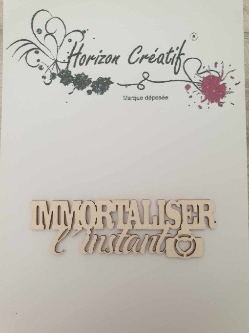 Chipboard : immortaliser l'instant, Horizon Créatif, à l'unité - 7.5x2.3cm environ