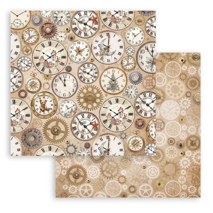 Papier scrapbooking, 30.5x30.5cm, Gear up for christmas, Stamperia - Background